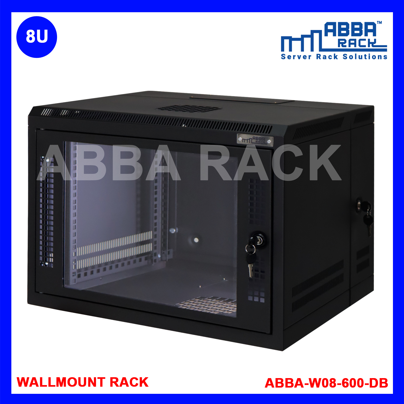 ABBA RACK 19" Wallmount Rack 8U Premium