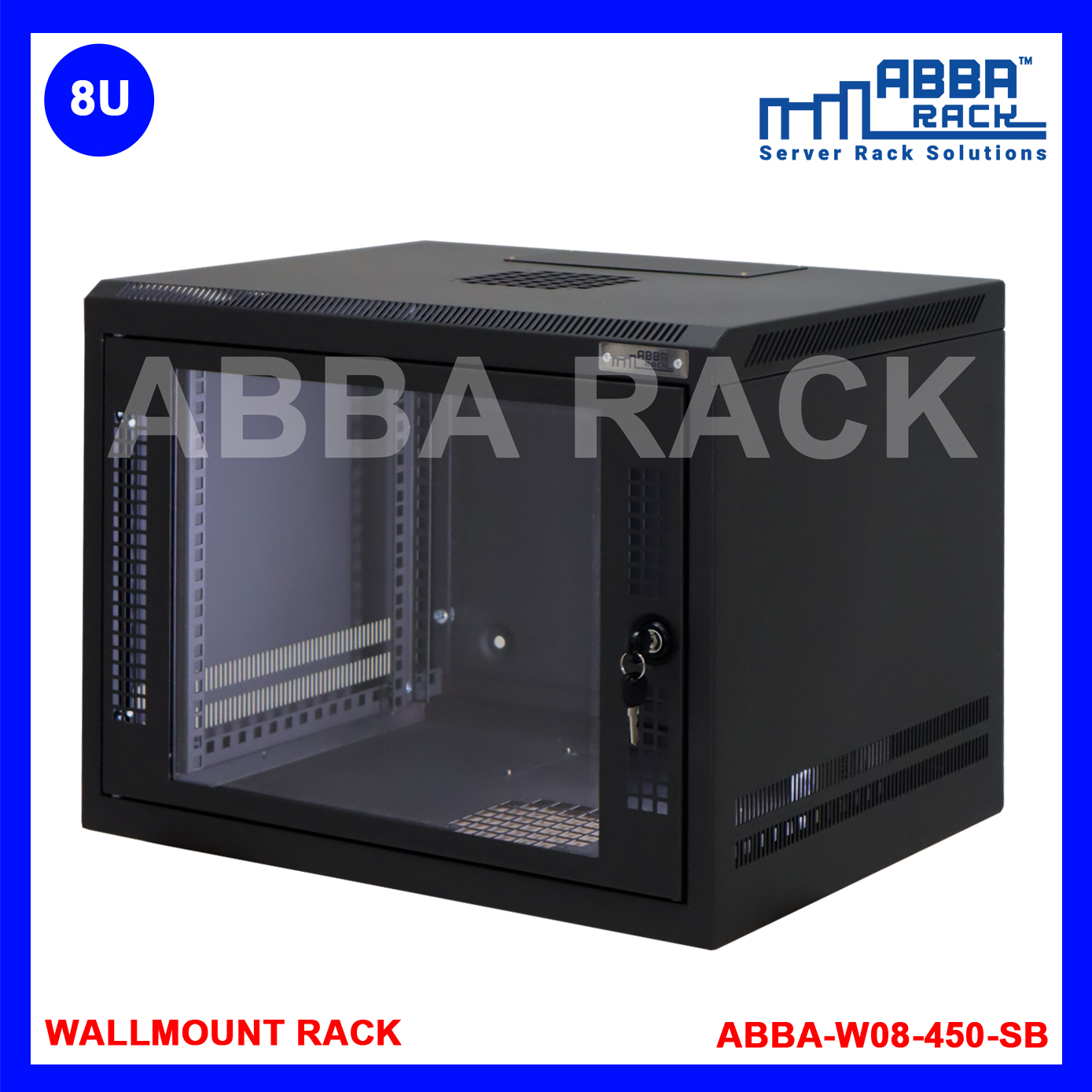 ABBA RACK 19" Wallmount Rack 8U Premium