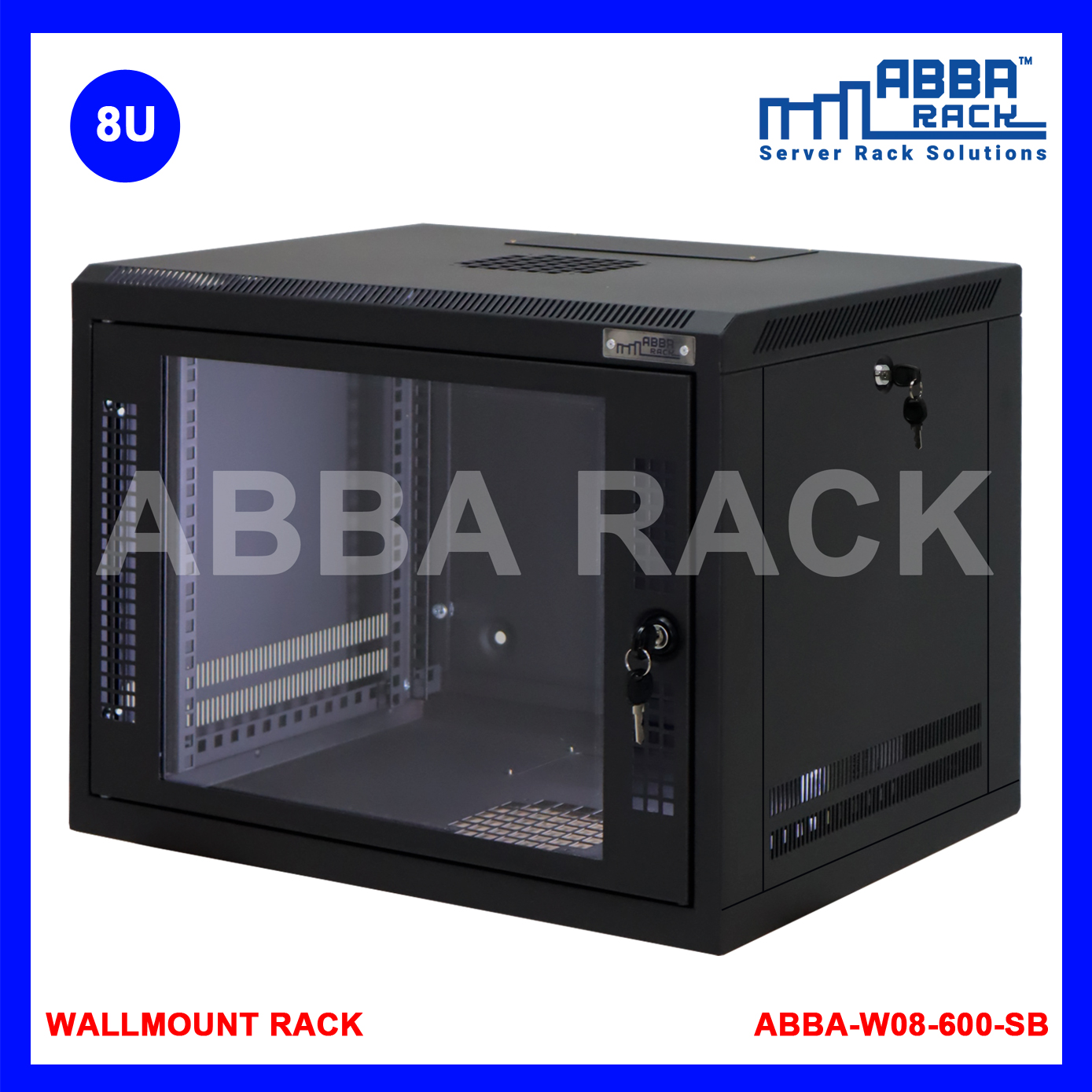 ABBA RACK 19" Wallmount Rack 8U Premium